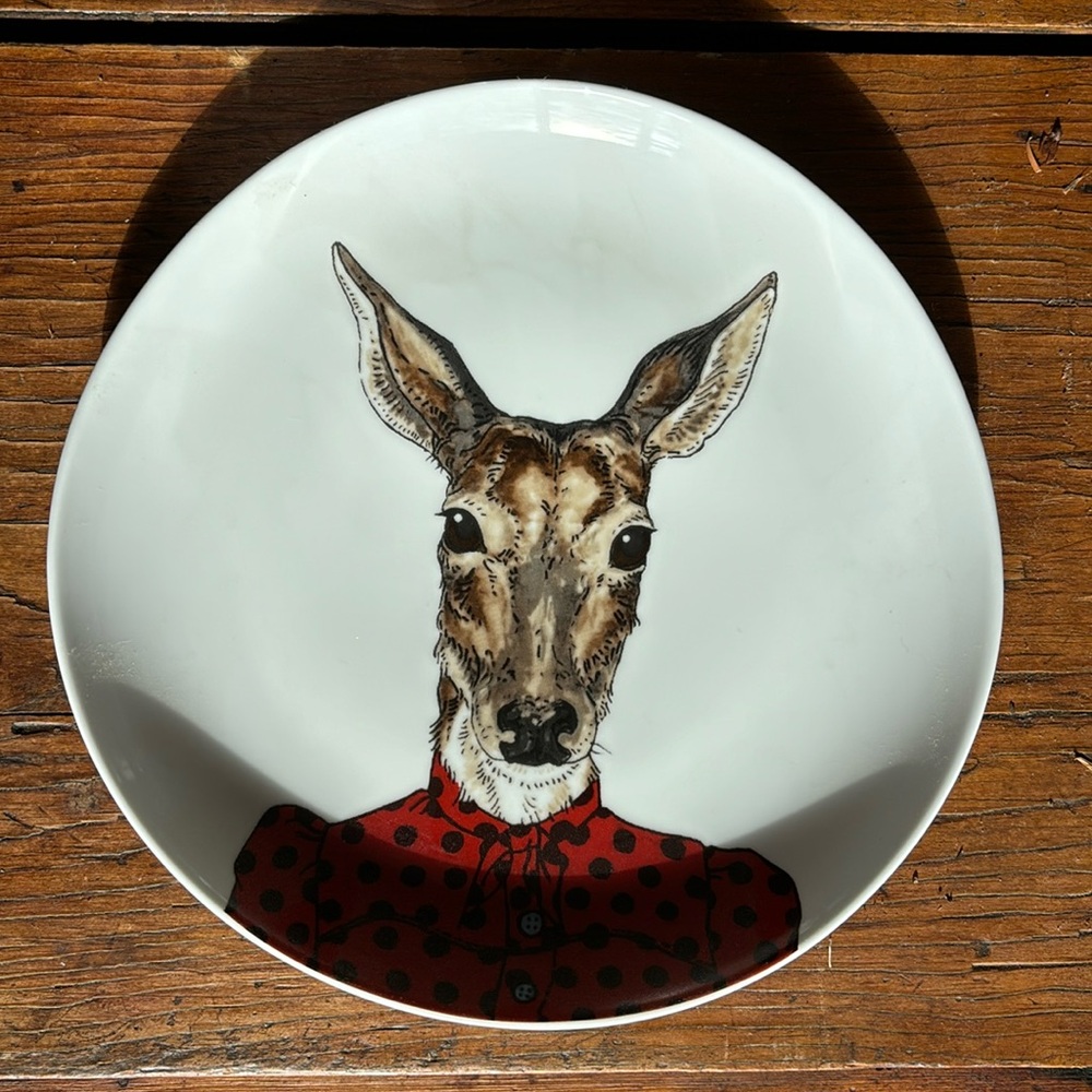 West Elm Deer Plate- never used. Brand new
